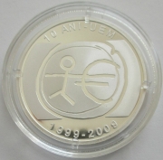 Romania 10 Lei 2009 10 Years EMU 1 Oz Silver