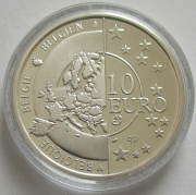 Belgium 10 Euro 2005 Eurostar 60 Years World War II Silver