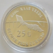 Netherlands Antilles 25 Gulden 1990 Apostolic Journey by...