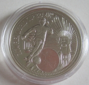 Cook Islands 10 Dollars 2012 Football World Cup in Brazil Silver