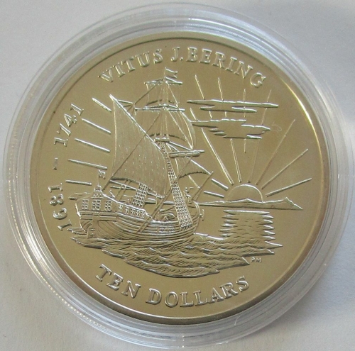 Britische Jungferninseln 10 Dollars 2011 Schiffe Vitus Bering Sonnenuntergang
