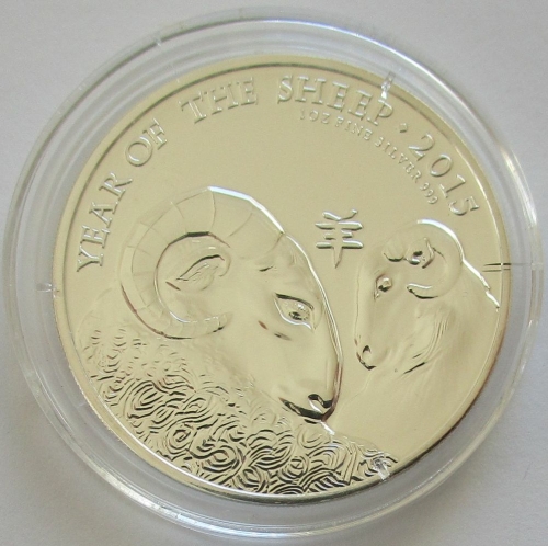 United Kingdom 2 Pounds 2015 Lunar Goat / Sheep 1 Oz Silver