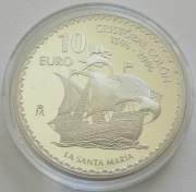 Spain 10 Euro 2006 Christopher Columbus Santa Maria Silver