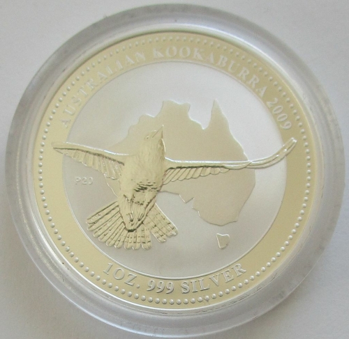 Australia 1 Dollar 2009 Kookaburra P20 "2002" 1 Oz Silver