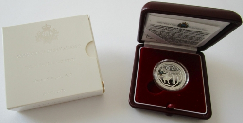 San Marino 5 Euro 2008 Olympics Beijing Silver