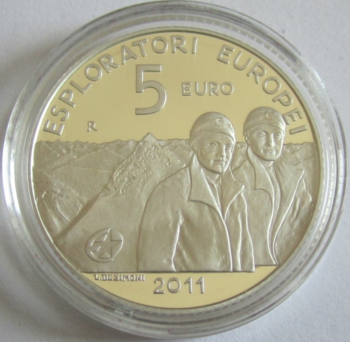 San Marino 5 Euro 2011 Europastern Antonio & Roberto Pazzaglia (lose)
