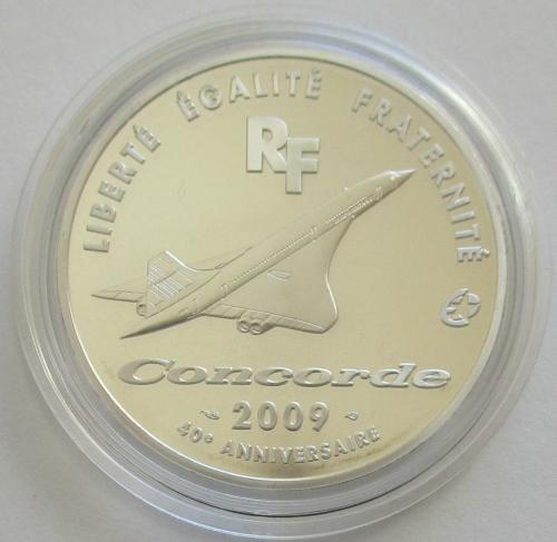France 10 Euro 2009 Eurostar 40 Years Concorde Silver