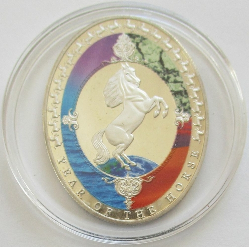 Tokelau 5 Dollars 2014 Lunar Pferd Fünf Elemente