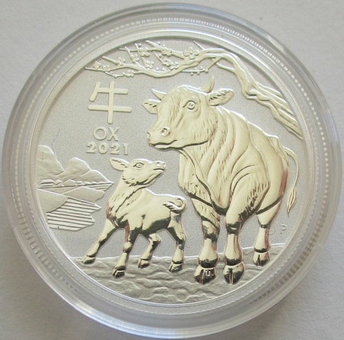 Australia 50 Cents 2021 Lunar III Ox 1/2 Oz Silver