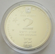 Israel 2 New Sheqalim 1999 Biblical Art Abraham Silver