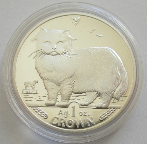 Isle of Man 1 Crown 1989 Cats Perserkatze