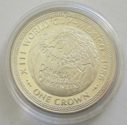 Isle of Man 1 Crown 1986 Football World Cup in Mexico...