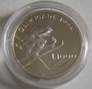 San Marino 1000 Lire 1994 Olympia Lillehammer Ski Alpin