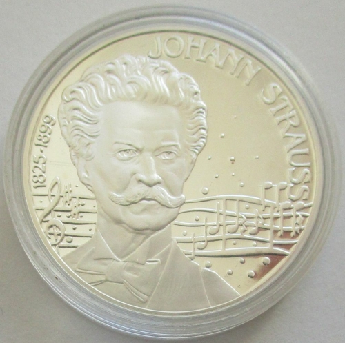 Austria 25 ECU 1995 Composers Johann Strauss Silver