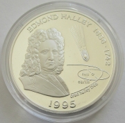 Samoa 10 Tala 1995 Space Flight Edmond Halley Silver