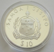 Samoa 10 Tala 1995 Space Flight Edmond Halley Silver