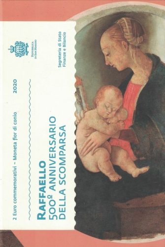 San Marino 2 Euro 2020 Raphael
