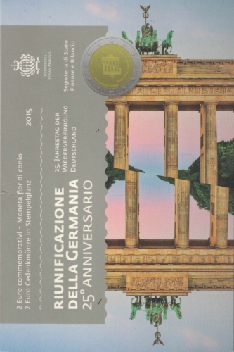 San Marino 2 Euro 2015 25 Years German Reunification