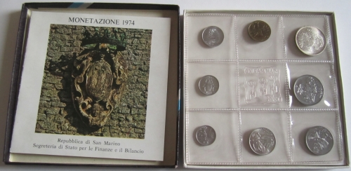 San Marino Coin Set 1974