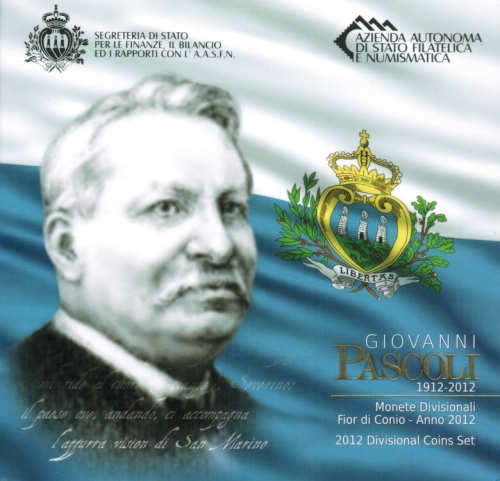 San Marino Coin Set 2012 Giovanni Pascoli
