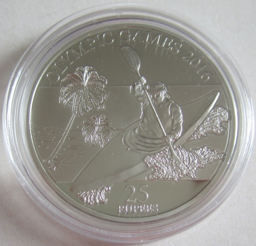 Seychellen 25 Rupees 2013 Olympia Rio de Janeiro Kanu