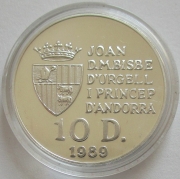 Andorra 10 Diners 1989 Football World Cup in Italy Tackling Silver