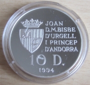 Andorra 10 Diners 1994 Olympics Atlanta Cycling Silver