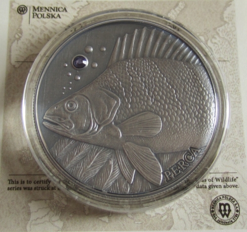 Andorra 10 Diners 2014 Atlas of Wildlife Perch 1 Oz Silver