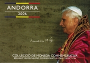Andorra Coin Set 2006 Pope Benedict XVI