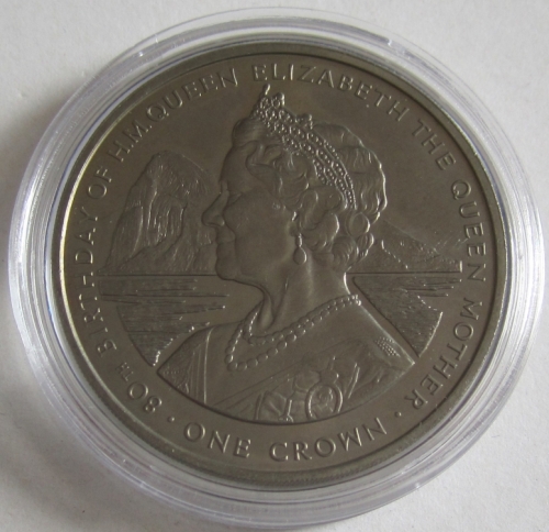 Gibraltar 1 Crown 1980 The Queen Mother