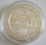 Gibraltar 21 ECU 1993 European Economic Community Silver