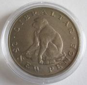 Gibraltar 25 New Pence 1971 Berberaffe