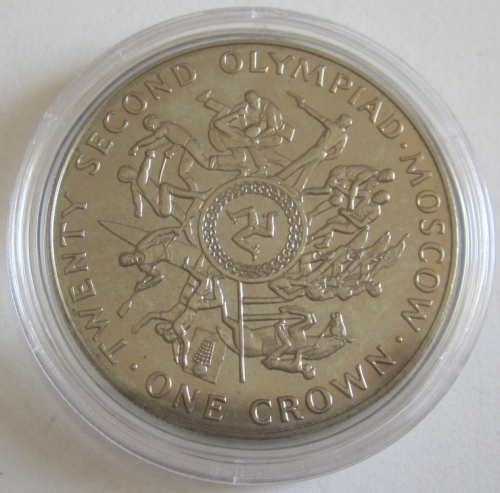 Isle of Man 1 Crown 1980 Olympia Moskau Judo