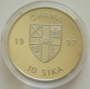 Ghana 10 Sika 1997 Marine Life Protection Coral Reef Fishes