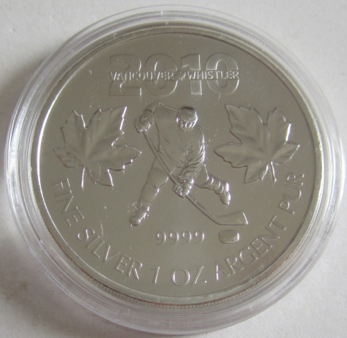 Canada 5 Dollars 2010 Maple Leaf Olympics Vancouver Privy 1 Oz Silver