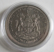 Isle of Man 1 Crown 1984 500 Years College of Arms Coat...