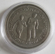 Isle of Man 1 Crown 1984 Olympics Los Angeles Marathon