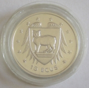 Isle of Man 15 ECU 1994 Manx Cat Silver