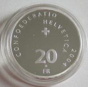 Switzerland 20 Franken 2004 Monuments Château de Chillon Silver Proof