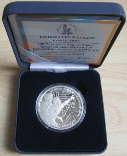 Griechenland 10 Euro 2011 Special Olympics Jubel