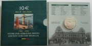 Belgium 10 Euro 2002 Railroads 50 Years North–South...