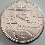 Belgium 10 Euro 2002 Railroads 50 Years North–South...