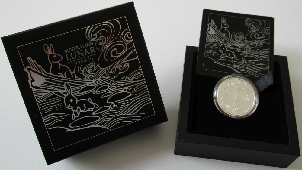 Australia 50 Cents 2023 Lunar III Rabbit 1/2 Oz Silver Proof - Mago-M ...