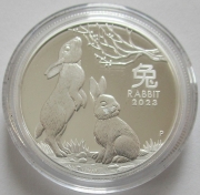 Australia 50 Cents 2023 Lunar III Rabbit 1/2 Oz Silver Proof