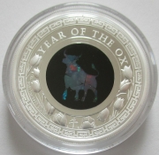 Australia 1 Dollar 2021 Opal Lunar Ox 1 Oz Silver