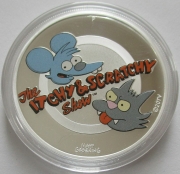 Tuvalu 1 Dollar 2021 The Simpsons Itchy & Scratchy