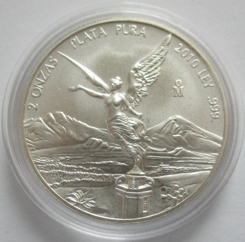 Mexico Libertad 2 Oz Silver 2010