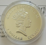 Tuvalu 1 Dollar 2010 Marine Life Seepferdchen