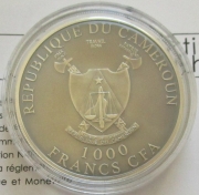 Cameroon 1000 Francs 2011 LAmour Toujours Silver