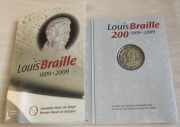 Belgien 2 Euro 2009 Louis Braille BU